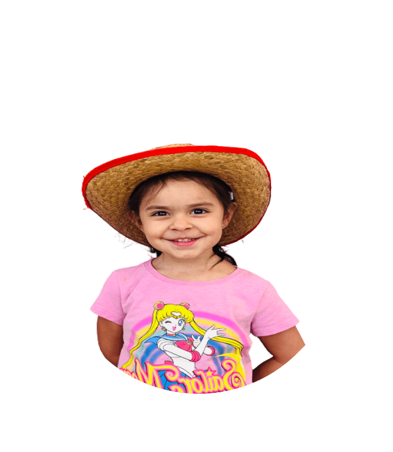 Happy girl in a cowboy hat smiling at Learning Space Christian Academy, a Christian daycare in Las Vegas with values-based care.